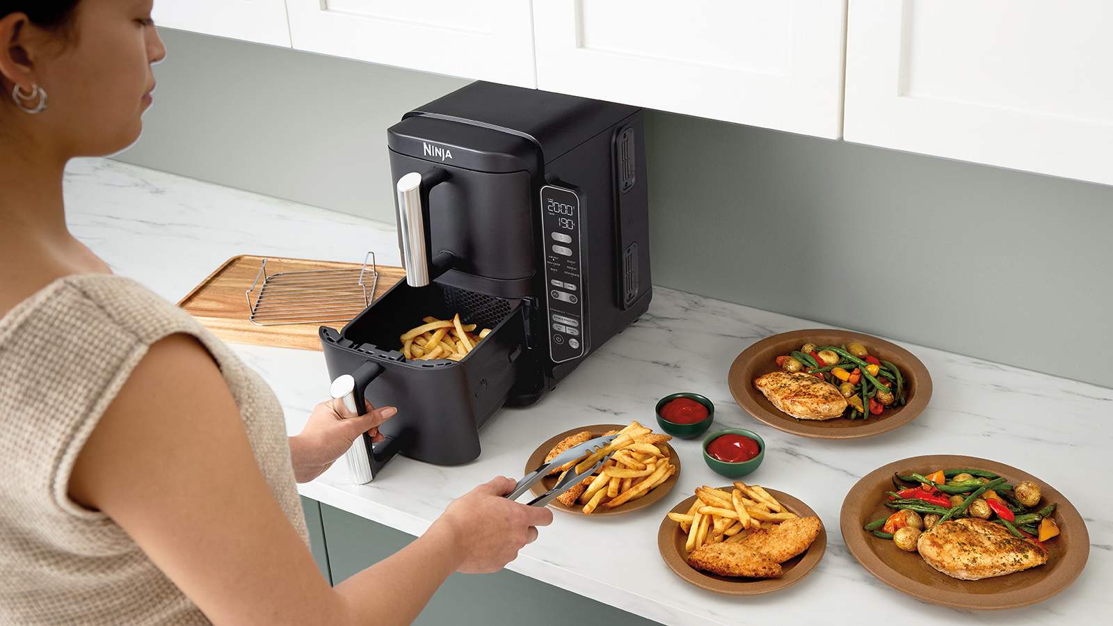 Ninja Double Stack 7.6L Multi Rack Air Fryer SL300UK Ninja